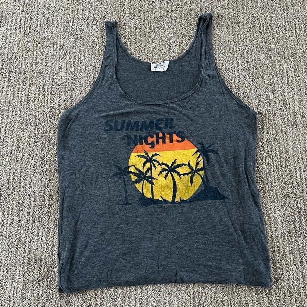 PST Grey "Summer Nights" Sunset Tank Top